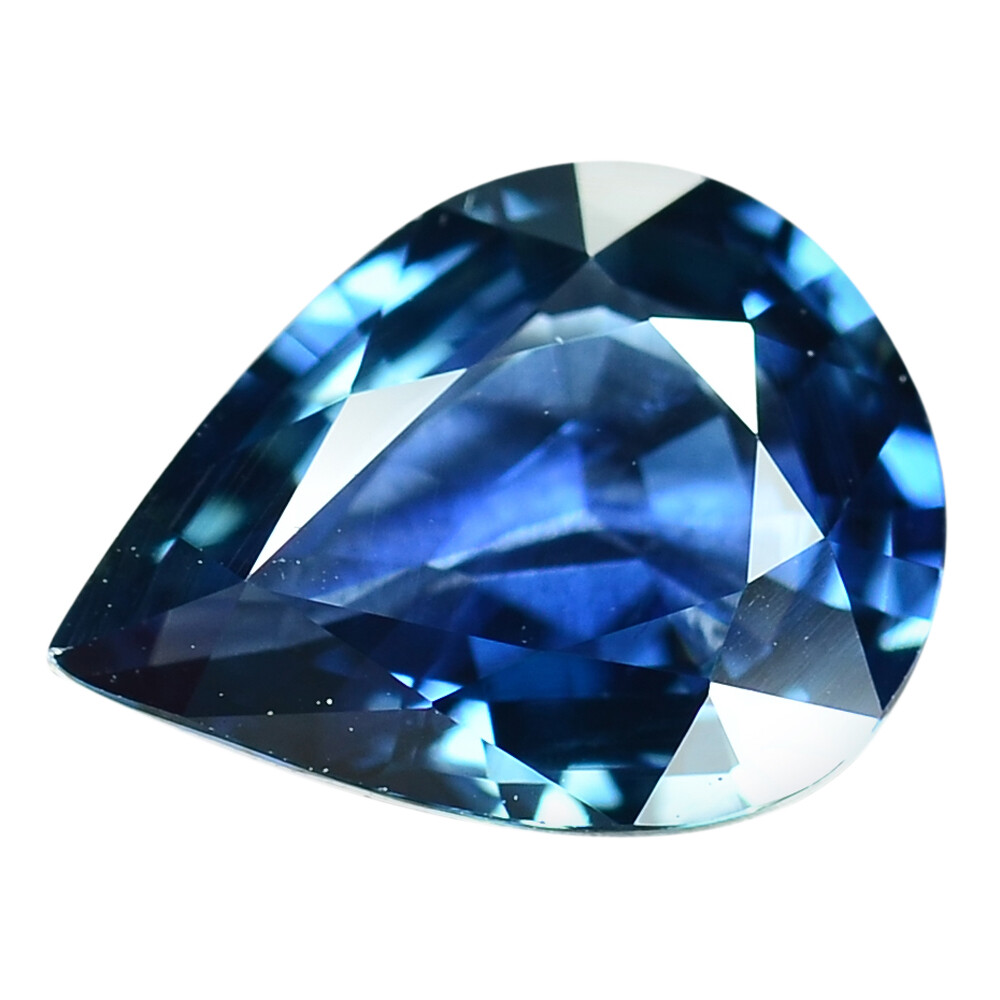 You　サファイア 1.76 Carat Deep Neon Blue/Green Sapphire Kite - 8.8x6.7mm