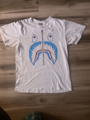 bape shark face tee medium