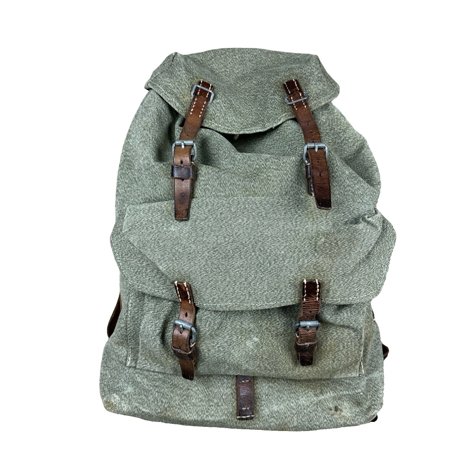Sac à Dos Militaire Suisse Vintage - Toile D'origine, Années 70, équipement De Camping