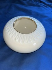 Lenox Infinity Loops ROUND GOLD Ivory TRIM Made In USA Dish Jar Bowl Planter