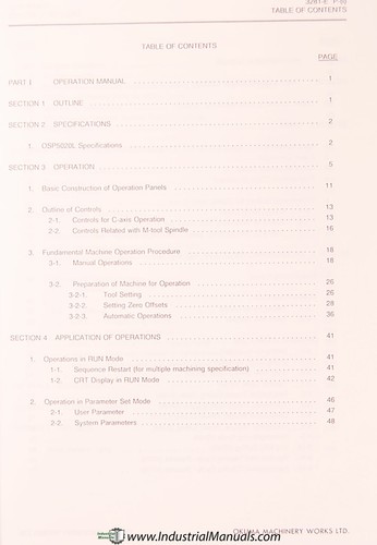 Okuma OSP5020L, OSP500L-G Turning Center Operations and Programming Manual - Picture 3 of 5