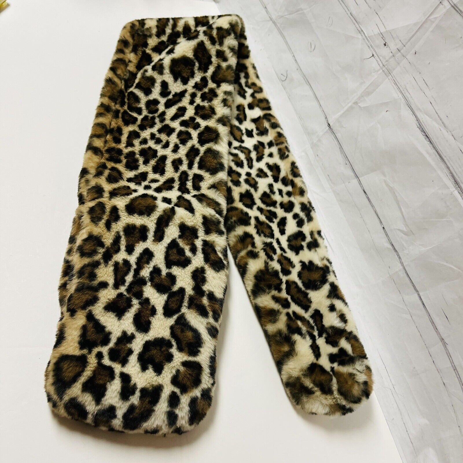 Cabi Fuax Fur Leopard Print Bundle Up Winter Neck… - image 4