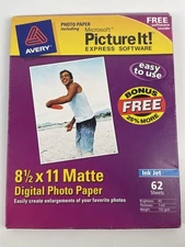 Avery Picture It Express Software Matte Digital Photo Paper 8 1/2 X 11 - 17 Left