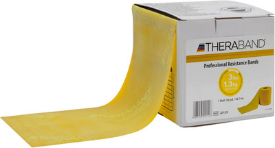 Theraband Resistance Elastic Bands 50 Yard Roll Professional Latex Yellow & Tan