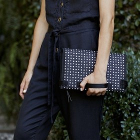 Petunia Pickle Bottom Black Nimble Diaper Clutch/Paci Holder Bundle Neo Geo $85