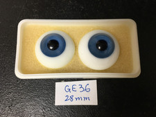 GE36- Paperweight Blue Glass Eyes- 28mm -Made in Germany