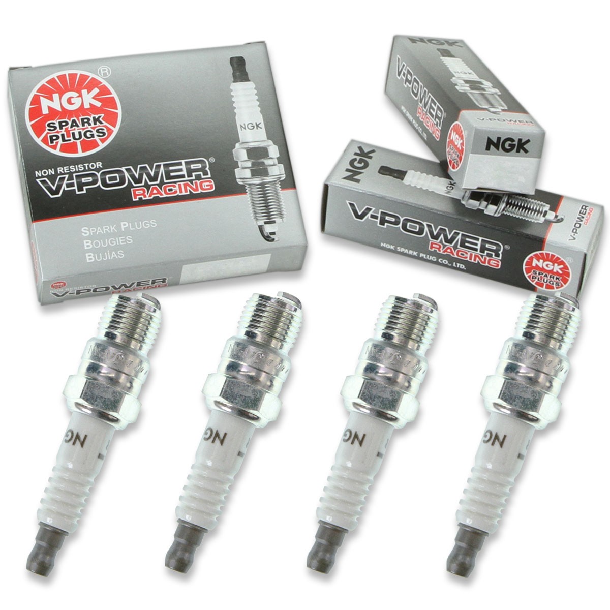 4 pc NGK 3442 R5673-9 V-Power Racing Spark Plugs for V59C BL60 AR132 AF701 sl
