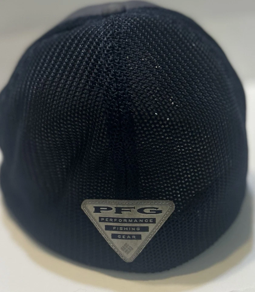 Columbia PFG Mens Mesh Back Hat Snapback L/XL Blue Distressed Fishing Flag - Image 4 of 4