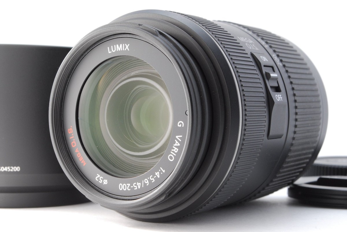 【美品】Panasonic LUMIX G VARIO 45-200mm Almost Unused] Panasonic LUMIX G VARIO 45-200mm f4-5.6 MEGA O.I.S.