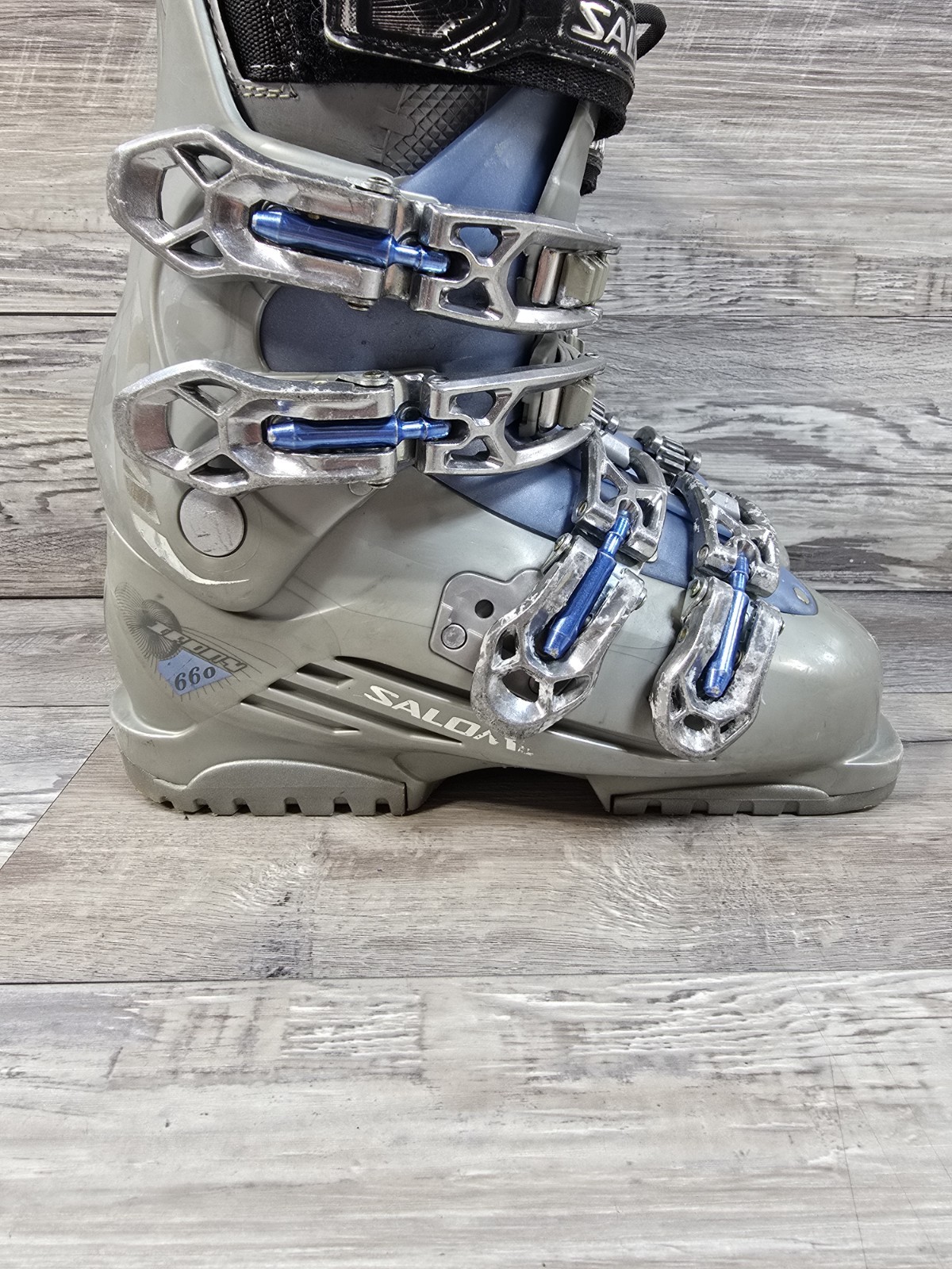 Scarponi da sci downhill donna Salomon Irony 660. Stivali Mondopoint 23 277mm