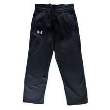 Under Armour Sweatpants Youth Medium Black Fleece Lined Athletic Ankle Pants EUC
