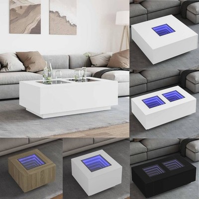 Couchtisch Beistelltisch mit LED Kaffeetisch Sofatisch Teetisch Wohnzimmertisch