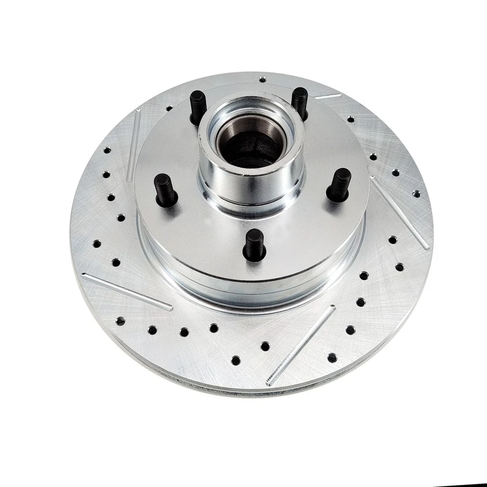 Deluxe Disc Brake Kit For 1947-59 Chevrolet 1/2-Ton Truck Drilled/Slotted rotor Foto 2 de 4