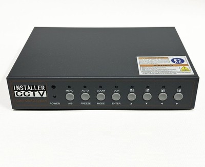 InstallerCCTV Video Quad Color 4CH Multiplexer 2 BNC Output with Remote Contr...