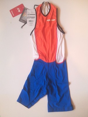 NEU Newline Triathlon Einteiler XS blau orange weiss Tri Body Suit new
