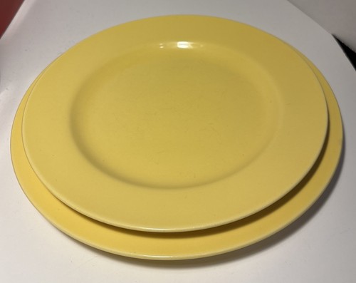 Vintage MCM Franciscan Pottery El Patio Yellow Plates Group Of 3 All Sizes - Picture 7 of 15