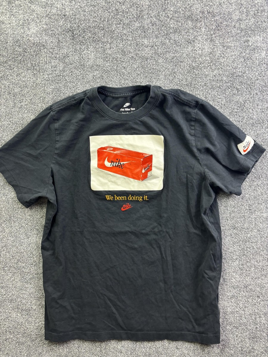 Nike Shirt Mens Large Black Shoe Box We Been Doing It Graphic Tee