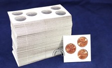 100 Premium Quality 3 Window Cardboard  Mylar 2x2 Coin Holders for 3 Pennies