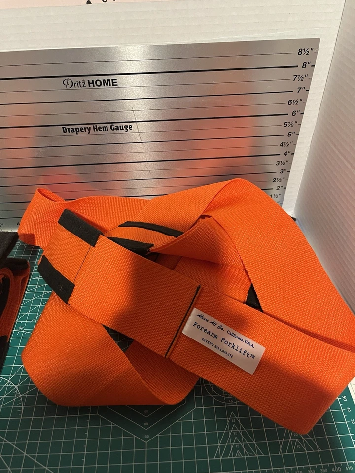 Correa de elevación y movimiento para carretilla elevadora de antebrazo naranja  Foto 4 de 4