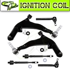 For Nissan Murano 6PCS Front Control Arms Inner Outer Tie Rod Links Suspension