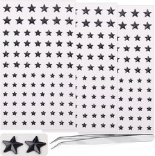 264 Pcs Star Rhinestones Stickers Self Adhesive Face Gem Stickers Black Star Gem