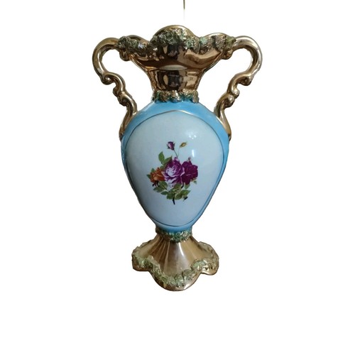 ANTICO PREZIOSO VASO CERAMICA MAIOLICA SESTO FIORENTINO RAFFIGURANTE FIORI - Foto 1 di 6