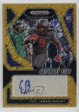2024 Panini Prizm Draft Picks Gold Shimmer 1/15 Emani Bailey #SSS-EBY Auto 0nr3