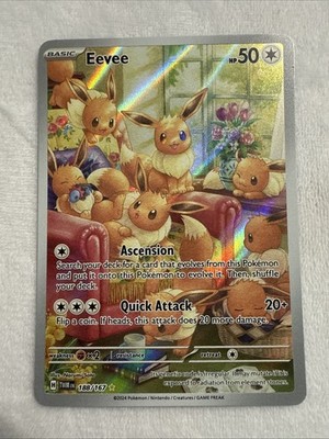 ポケモンカード Eevee 30HP Pokémon TCG Eevee 188/167 Twilight Masquerade IR Holo | eBay