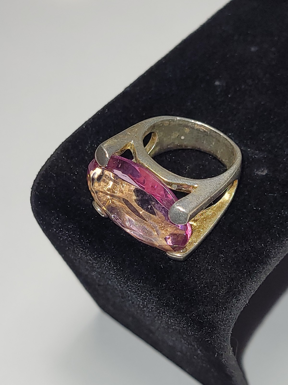 Handmade Copper Ring Large Oval Imitation Amethys… - image 18