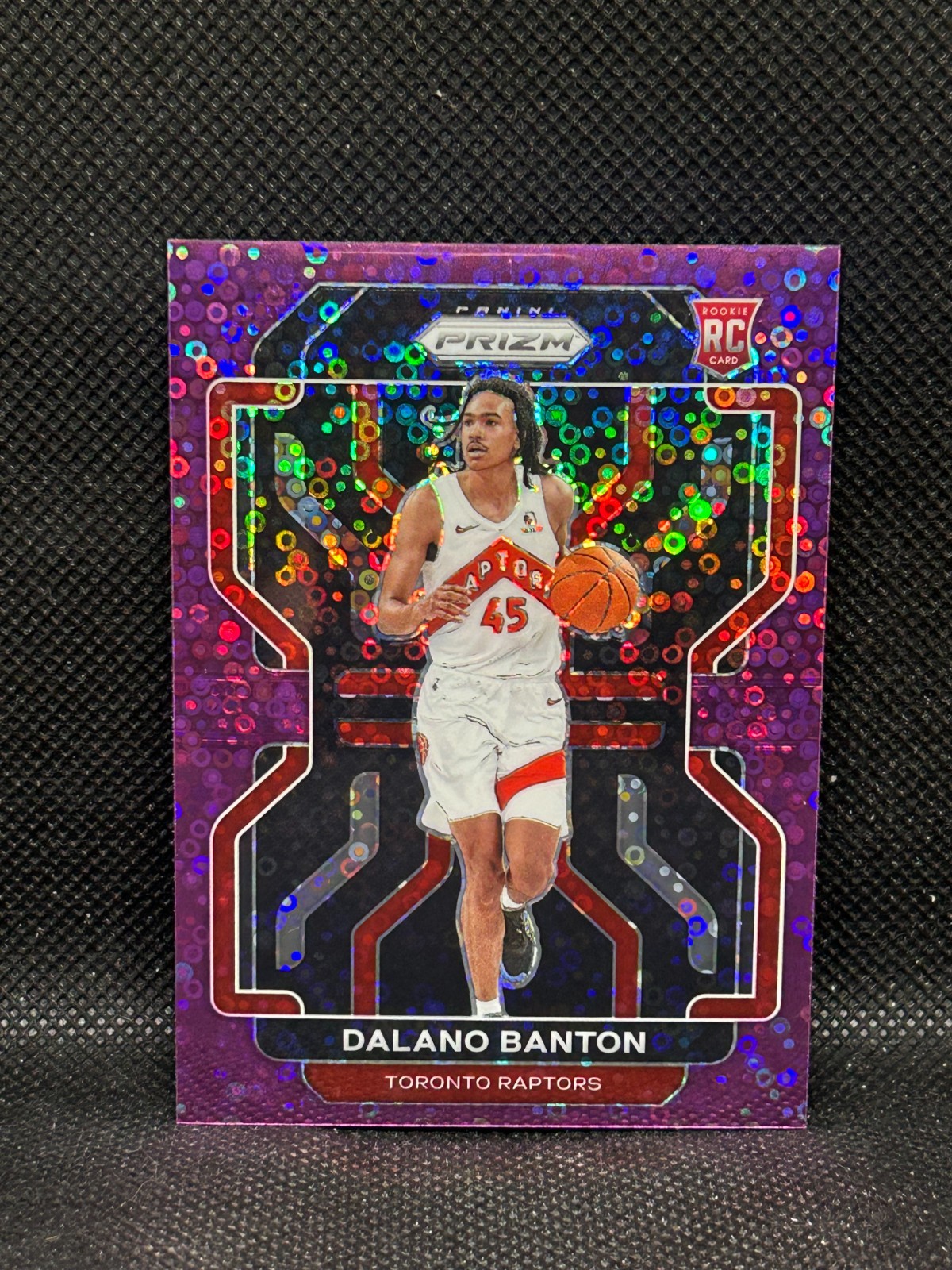 2021-22 Panini Prizm #328 Dalano Banton Fast Break Purple /75 Rookie RC