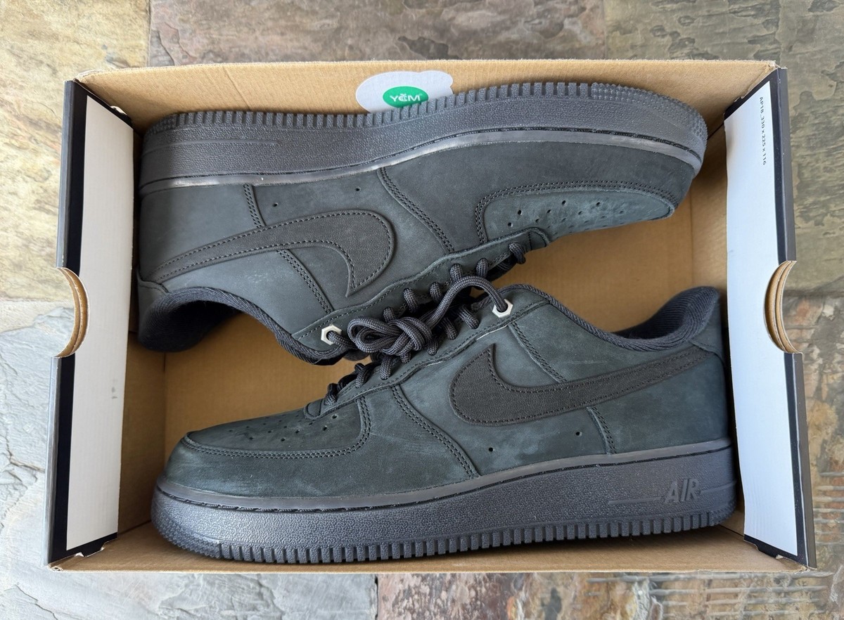 Size 11 - Nike Air Force 1 Low Triple Black Nubuck CJ9179-001 No