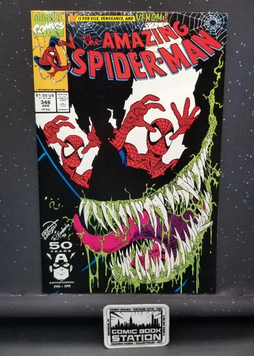 Amazing Spider-Man #346 Raw FN/VF Iconic Larsen Cover Venom Black Cat '91