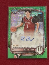 2025-26 Bowman Chrome Mega 1st Bowman Reed Bailey Green Mojo Auto /99 SP RC