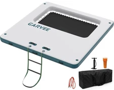 GAOMON 10x10FT Inflatable Floating Dock,Square Inflatable Dock Floating Platform