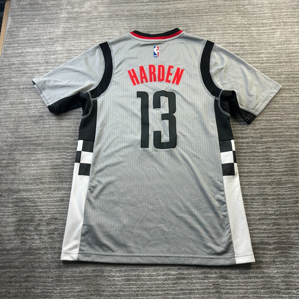 Camisa de corrida James Harden Adidas masculina cinza média manga curta - Imagem 2 de 4