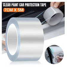 2PCS Clear Paint Protection Film Vinyl Wrap Self Adhesive For Car Bike 7CM X 5M
