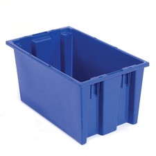 Stack And Nest Shipping Container No Lid 18x11x9 Blue Lot of 6