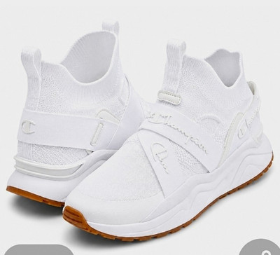 Champion Men's White Low Top Slip-On Athletic Sneakers Rubber Outsole