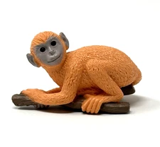 YOWIE Silvery Lutung Baby Animals Collection 2.25" Orange Monkey Animal Figure