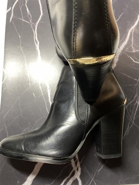 Women Michael Kors Ankle Boots Black Leather 35