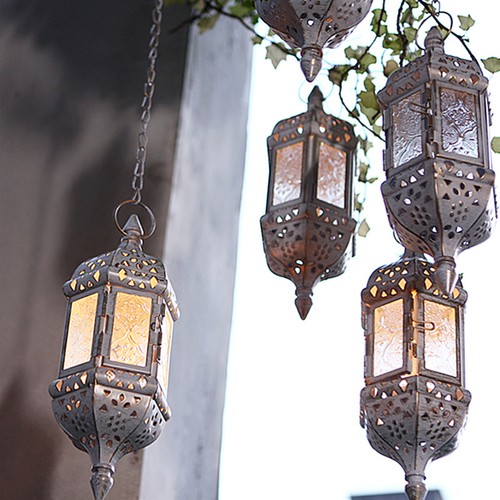 1PC European Style Iron Art Candle Holder Candle Stick Morocco Wind Lamp - Picture 11 of 11