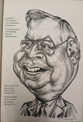 Mannesmann Röhrenwerke Karikaturen Samir Georgy für Reinhold Schreiner