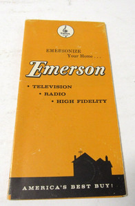 Emerson Radio & TV Foldout Brochure  Transistors Color TV Radios  c 1957/58