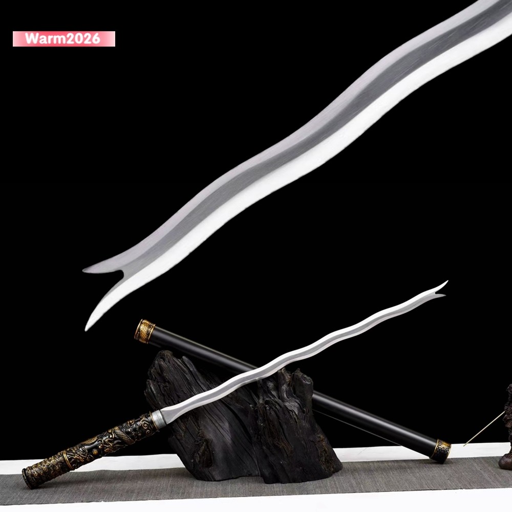 Handmade High Manganese Steel Sword Snake Spear Dagger Lance