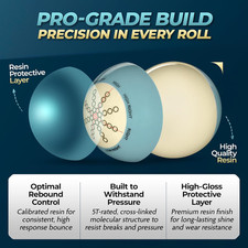 Cue Balls Pool Table Durable Scratch-Resistant Weighted Cue Ball Trainer Focused