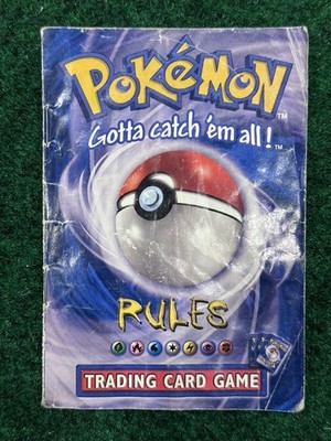 Pokemon Trading Card Game RULES ORIGINAL Rulebook - 1999 WOTC | eBay