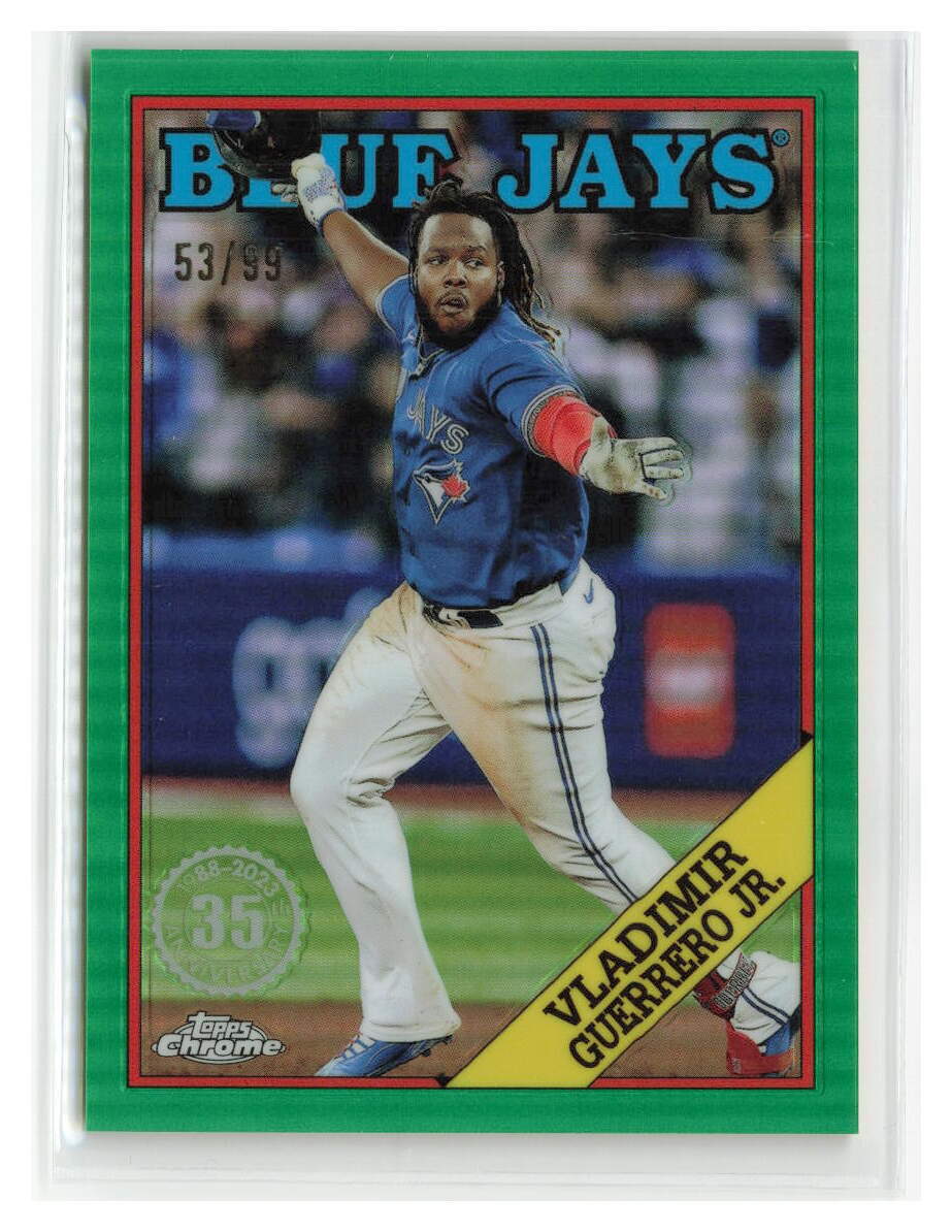 Vladimir Guerrero Jr. 2023 Topps Chrome 1988 Green SSP /99 #88BC-12