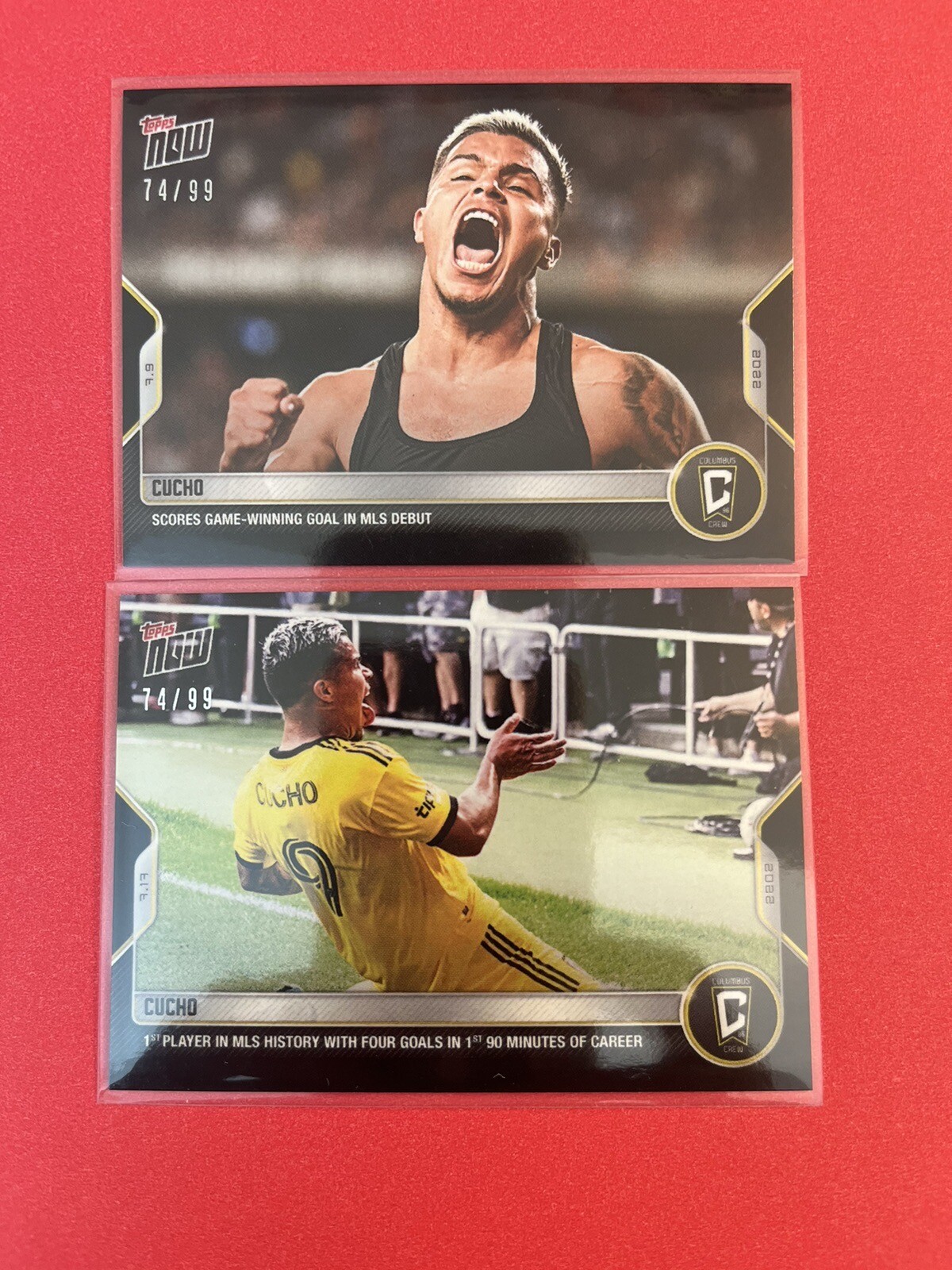 CUCHO Hernandez 2 BLACK PARALLEL /99 2022 TOPPS NOW MLS RC Columbus Crew 126 138