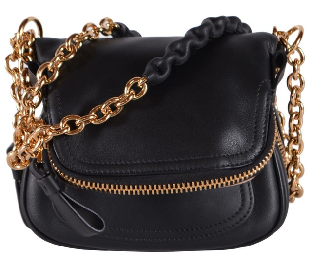 New Tom Ford 2 450 Black Leather Mini Jennifer Crossbody Saddle Bag Purse New Tom Ford 2 450 Black Leather Mini Jennifer Crossbody Saddle Bag Purse