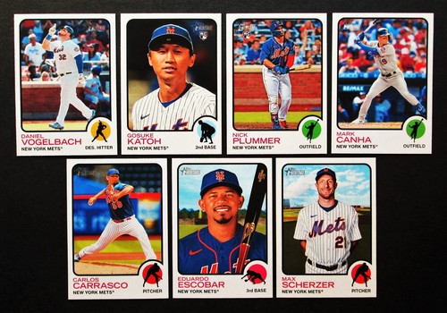 2022 topps Heritage New York Mets Team Set Mark Vientos Rookie - Picture 4 of 6